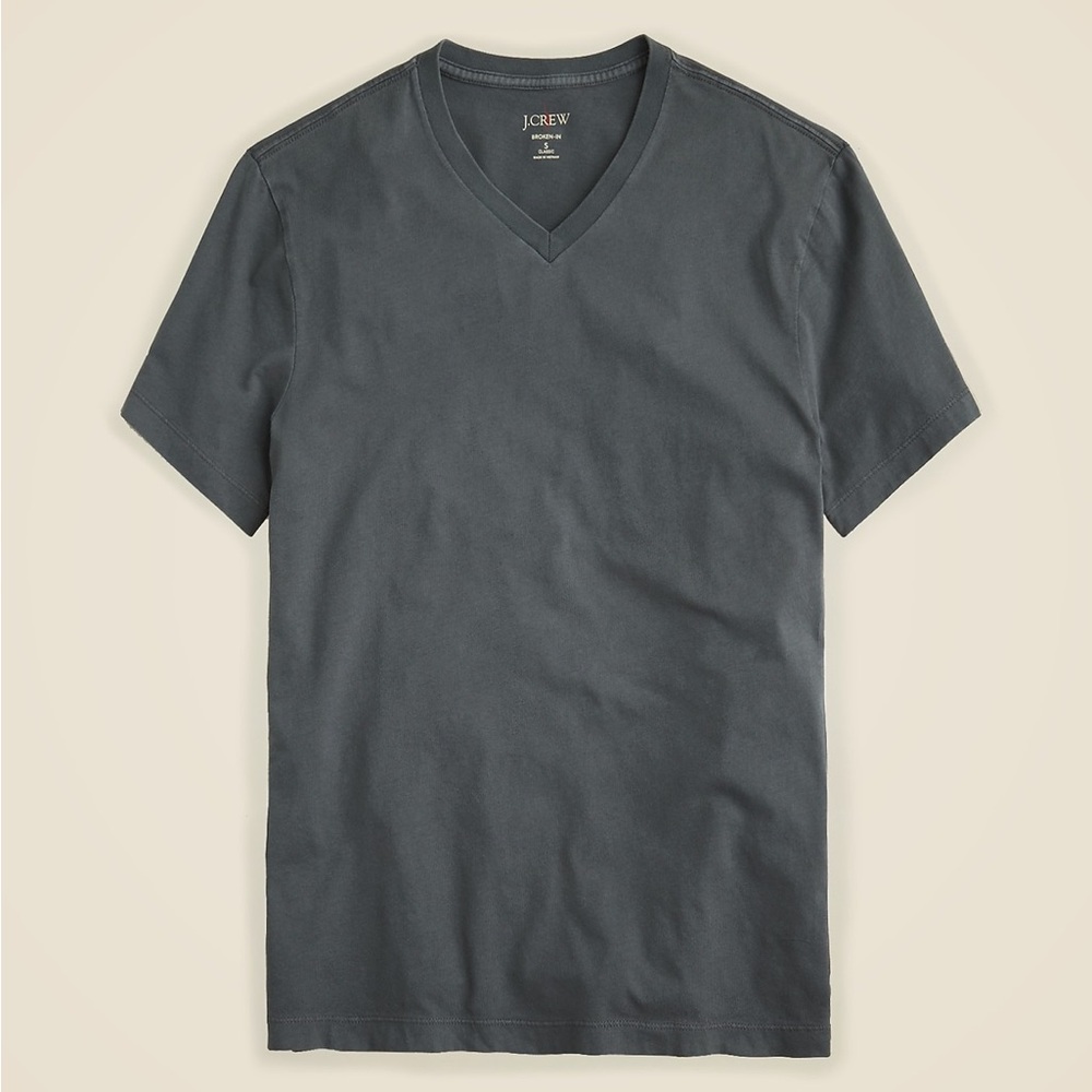 2/$30‎ - J. Crew Men's Broken-In V-Neck 100% Cotton Tee in Charcoal Grey Large